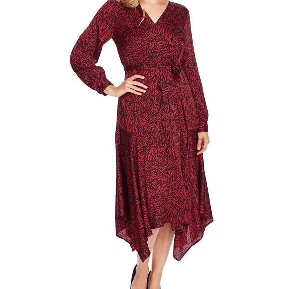 Vince Camuto Drifting Petals Hammered Satin Wrap S - Picture 3 of 8